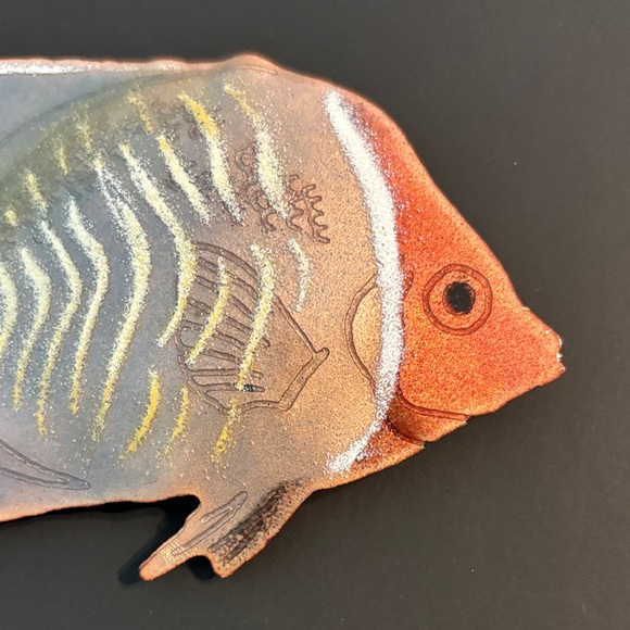 Bovano Colorful Fish Wall Sculpture Right Facing - Picture 5 of 6